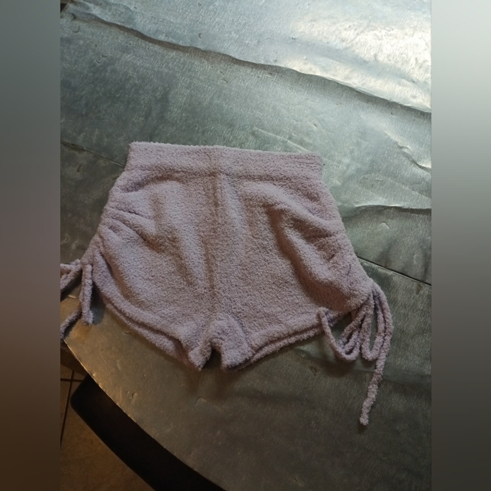 NIA NWT Woman's Fuzzy Lounge Shorts Size Small Lilac